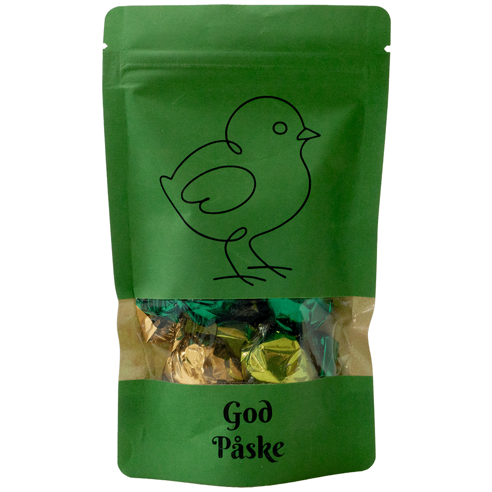 Gourmeture, P�skechokolader, 100g i pose med kylling, Hasseln�dpraline