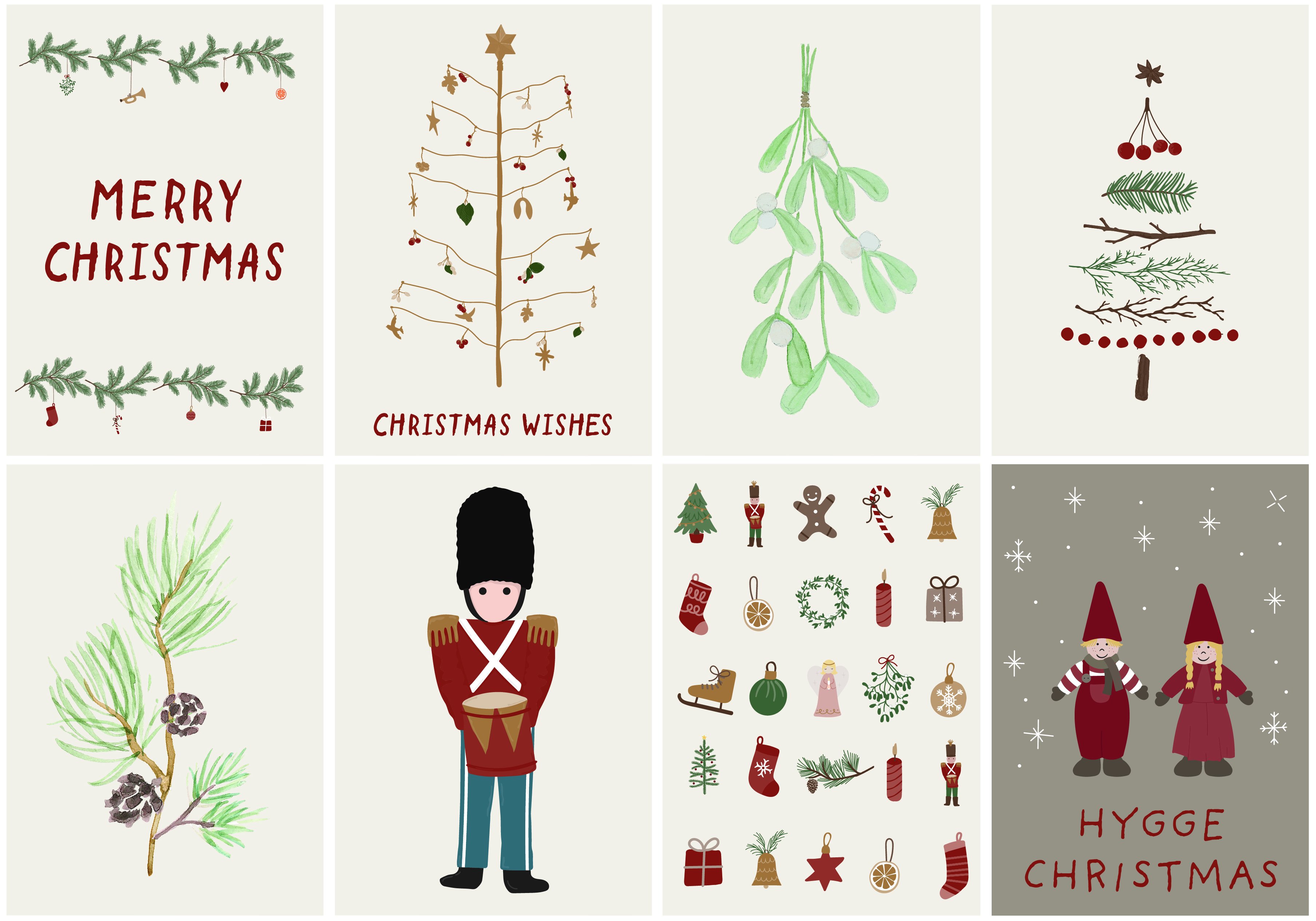 Ib Laursen, Julekort dobbelt (pris pr. stk.)