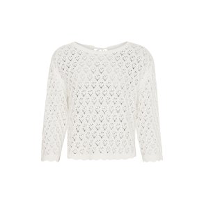 Anne-Mi (Femme Facon), Vita strikket bluse, Hvid