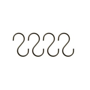 Speedtsberg, S-krog 9cm, 4stk polybag metal, mat sort