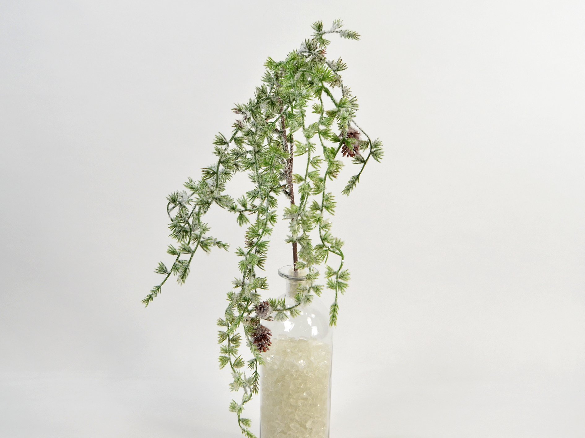DEKO FLORALE, Kunstig gren med kunstig gran og let frost