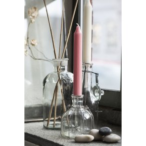 Ib Laursen, Kronelys, Ros, H18 cm.