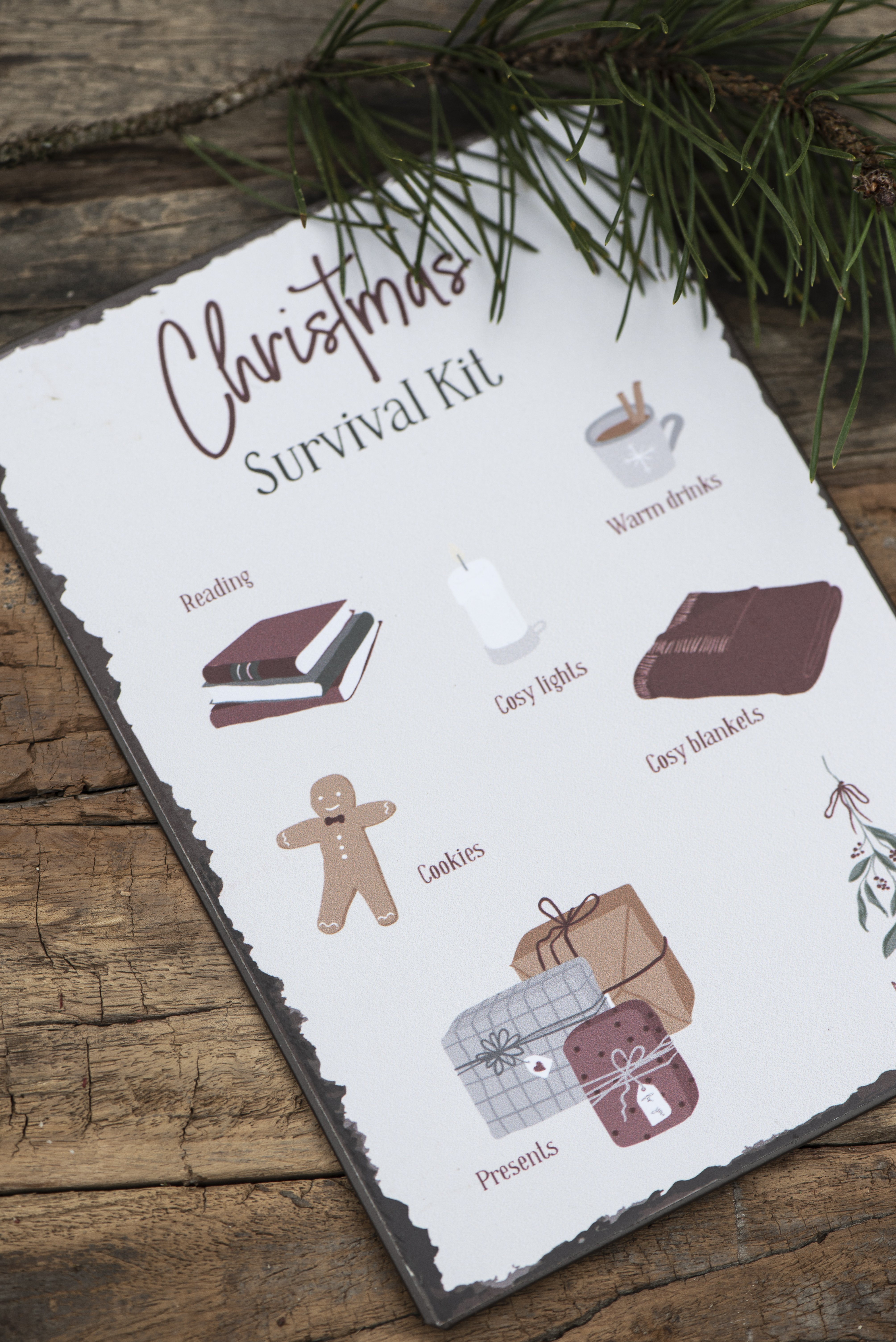Ib Laursen, Metalskilt, Christmas Survival Kit