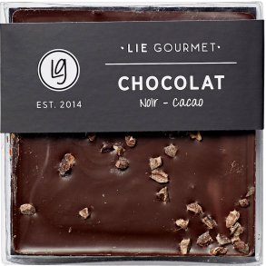 Lie Gourmet, Mrk chokolade kakaonibs, 60g.