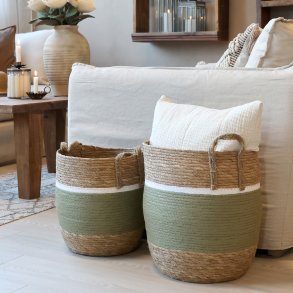 Chic Antique, Kurv i flet, natur/verte
