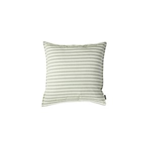 Speedtsberg, Pude med smalle striber, 50 x 50 cm., aquagrn/hvid