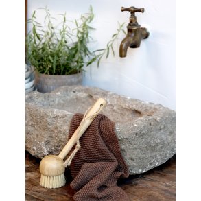 Chic Antique, ternel Karklud perlestrikket, Chokolade