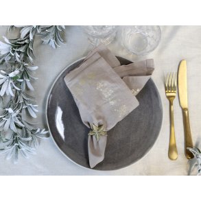 Chic Antique, Stofserviet med guld iskrystaller st af 4 stk., hr