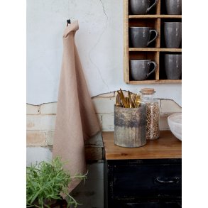 Chic Antique, ternel Viskestykke med striber, kamel