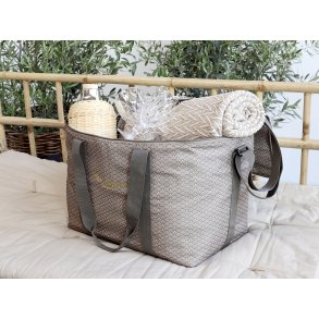 Chic Antique, Kletaske med hank og skulderstrop, stor, mocca