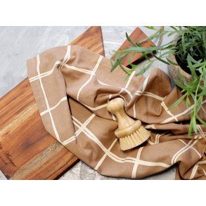 Chic Antique, ternel Viskestykke med tern, karamel