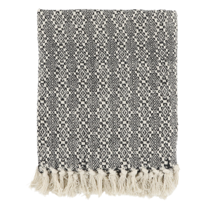 Chic Antique, Aix Plaid af overskudsgarn, sort