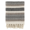 Chic Antique, Aix Plaid af overskudsgarn, mocca og sort