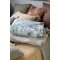 Chic Antique, Aix vintage quilt, 180 x 130 cm., tropisk blomstermnster, beige/hvid