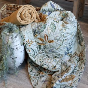 Chic Antique, Aix vintage quilt, 180 x 130 cm., blomstermnster, opal