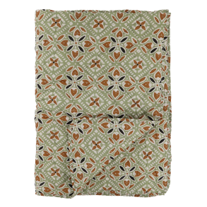 Chic Antique, Aix vintage quilt, 180 x 130 cm., batikm�nster, verte/terracotta