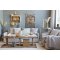 Chic Antique, Aix Plaid af overskudsgarn, fransk gr og sky blue