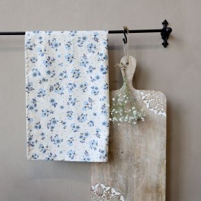 Chic Antique, Aix Viskestykke, blomster, hvid/bl