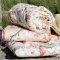 Chic Antique, Aix vintage quilt, 180 x 130 cm., blomstermnster, rosa