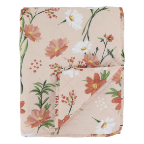 Chic Antique, Aix vintage quilt, 180 x 130 cm., blomstermnster, rosa