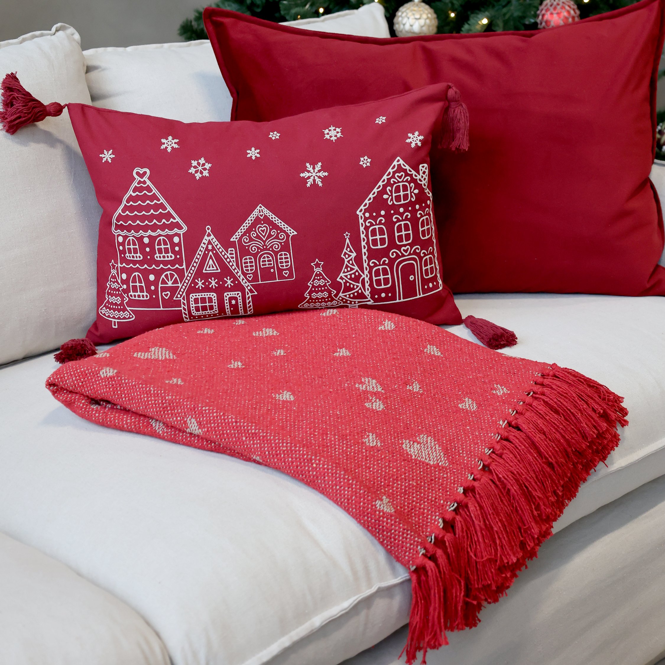 Chic Antique, Plaid af overskudsgarn med hjerter