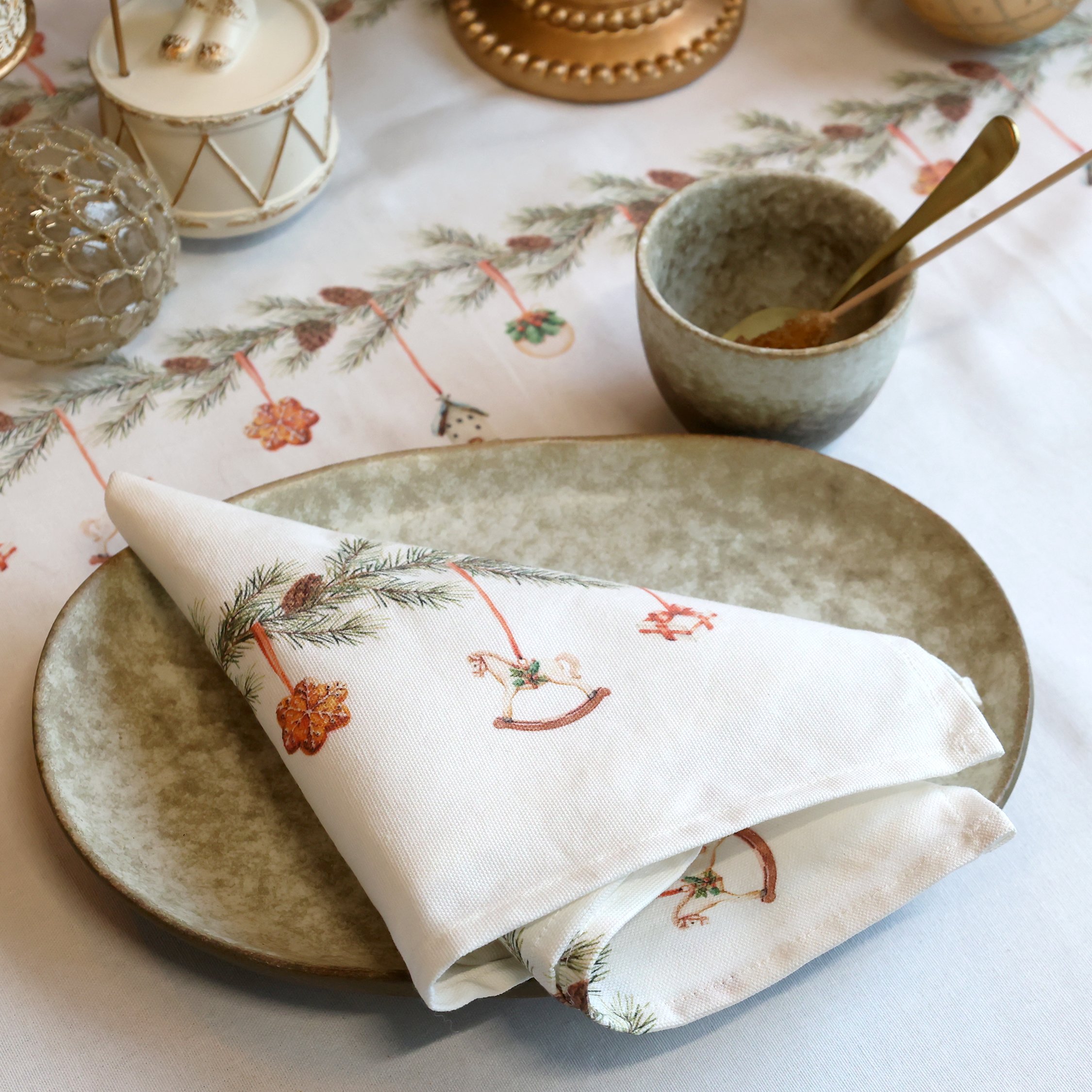 Chic Antique, Stofserviet, Med ranke