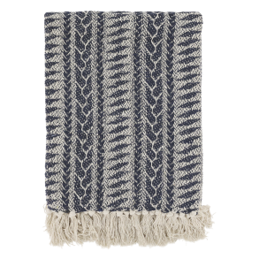 Chic Antique, Aix Plaid af overskudsgarn, midnight/creme