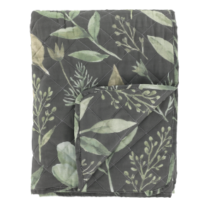 Chic Antique, Aix Quilt, 180 x 130 cm., Blomster, oliven/midnight
