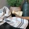 Chic Antique, Aix Viskestykke med striber, cognac/latte