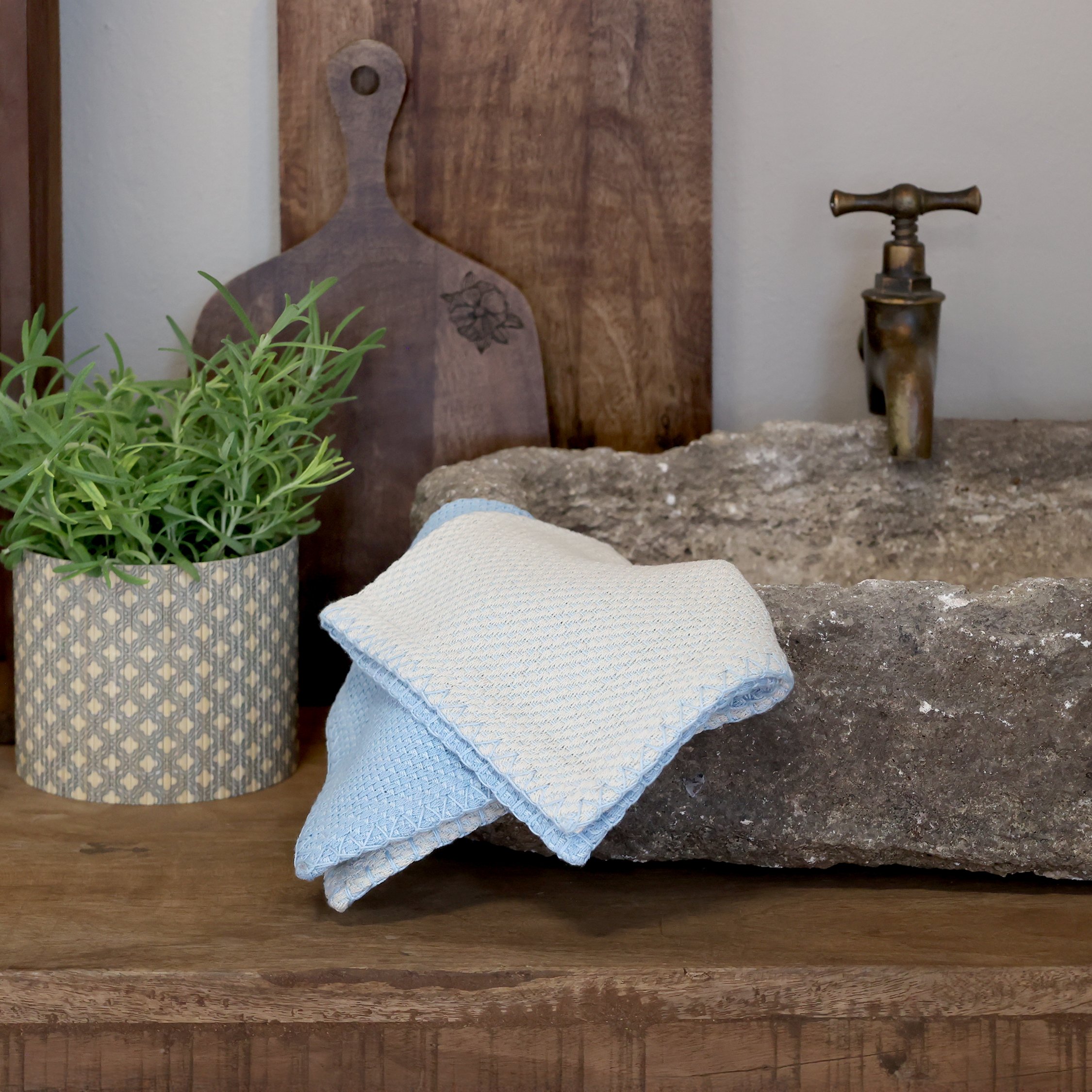 Chic Antique, Aix, Karklud, jacquardv�vet, sky blue/creme