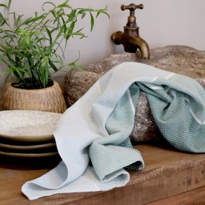 Chic Antique, Viskestykke, med striber, verte/skyblue