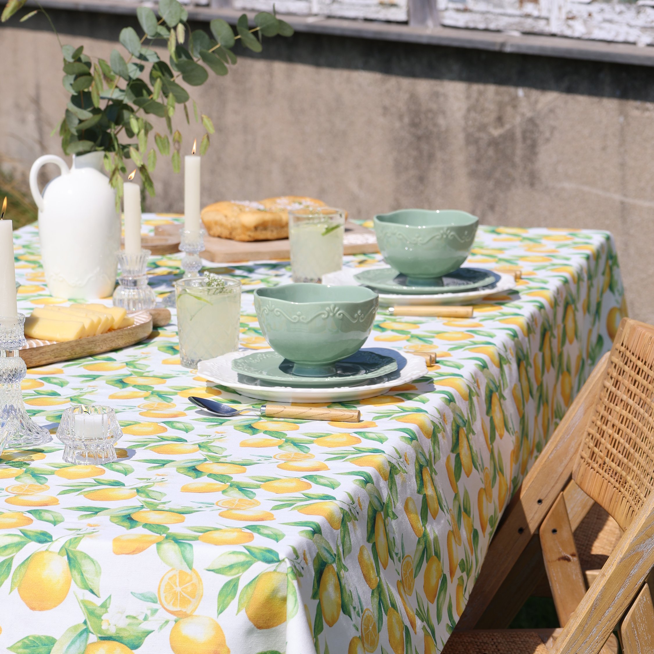 Chic Antique, Aix, Dug med citronprint, L240xB140 cm.