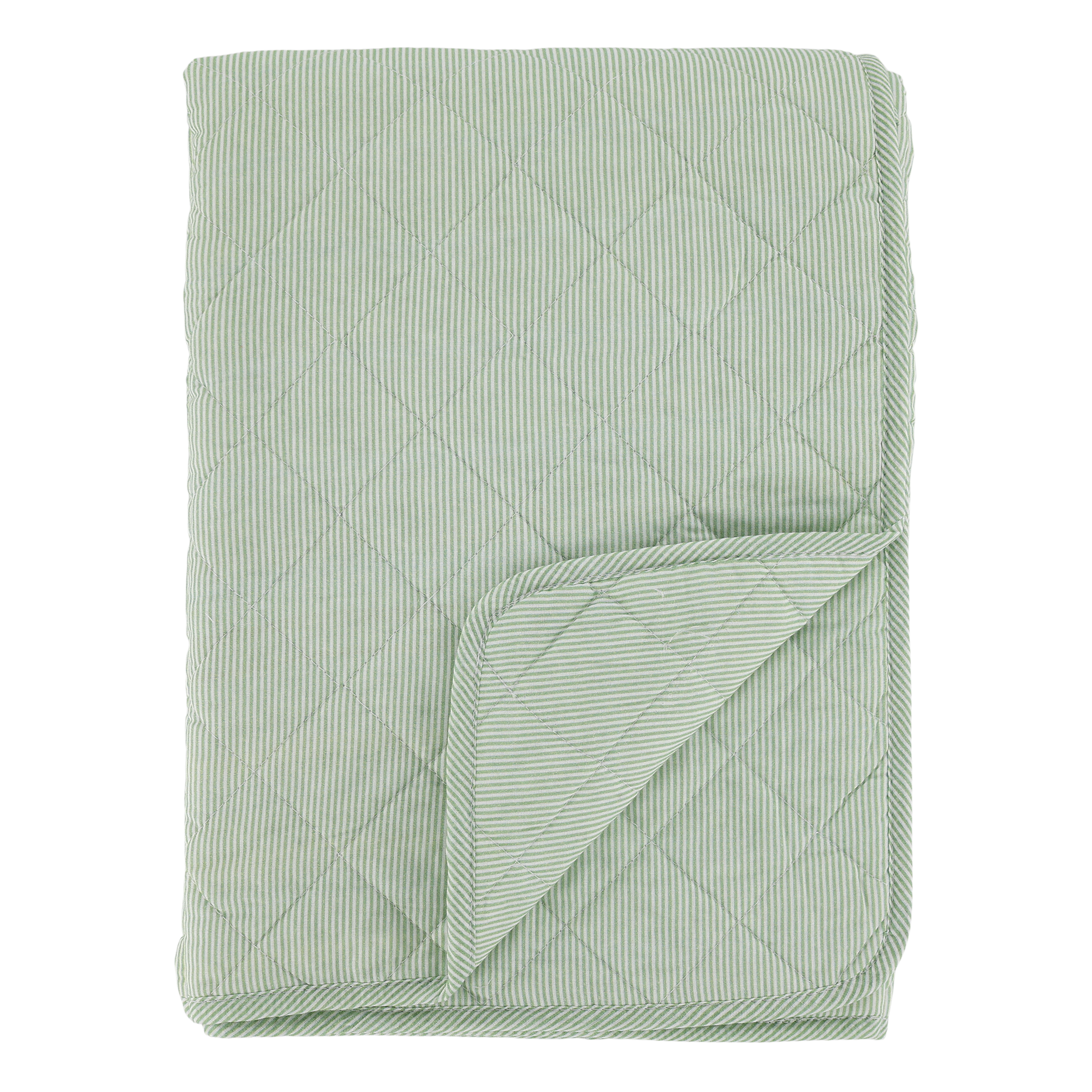 Chic Antique, Aix quilt, 180 x 130 cm., m�lkedrengestriber, Verte/hvid