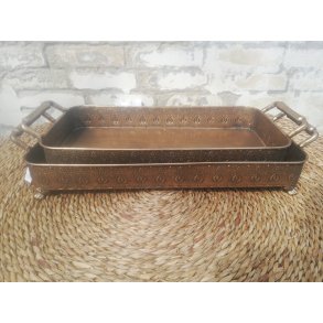 DEKO FLORALE, Fad med hndtag i messing farve