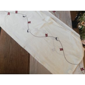 Speedtsberg, Bordlber (hvid), student (bl hue), 35x160cm 