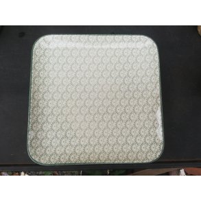 Chic Antique, Ars tallerken med mnster (kvadrat), verte