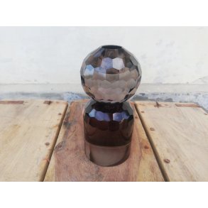 Columbine, Lysestage i sort glas, stor