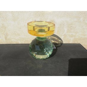 Speedtsberg, Noa, Fyrfadsstage (krystal), D8x12cm., gul, klar og grn