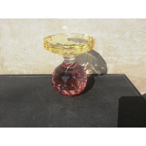 Speedtsberg, Noa, Fyrfadsstage (krystal), D10x13 cm., gul/klar/lyserd