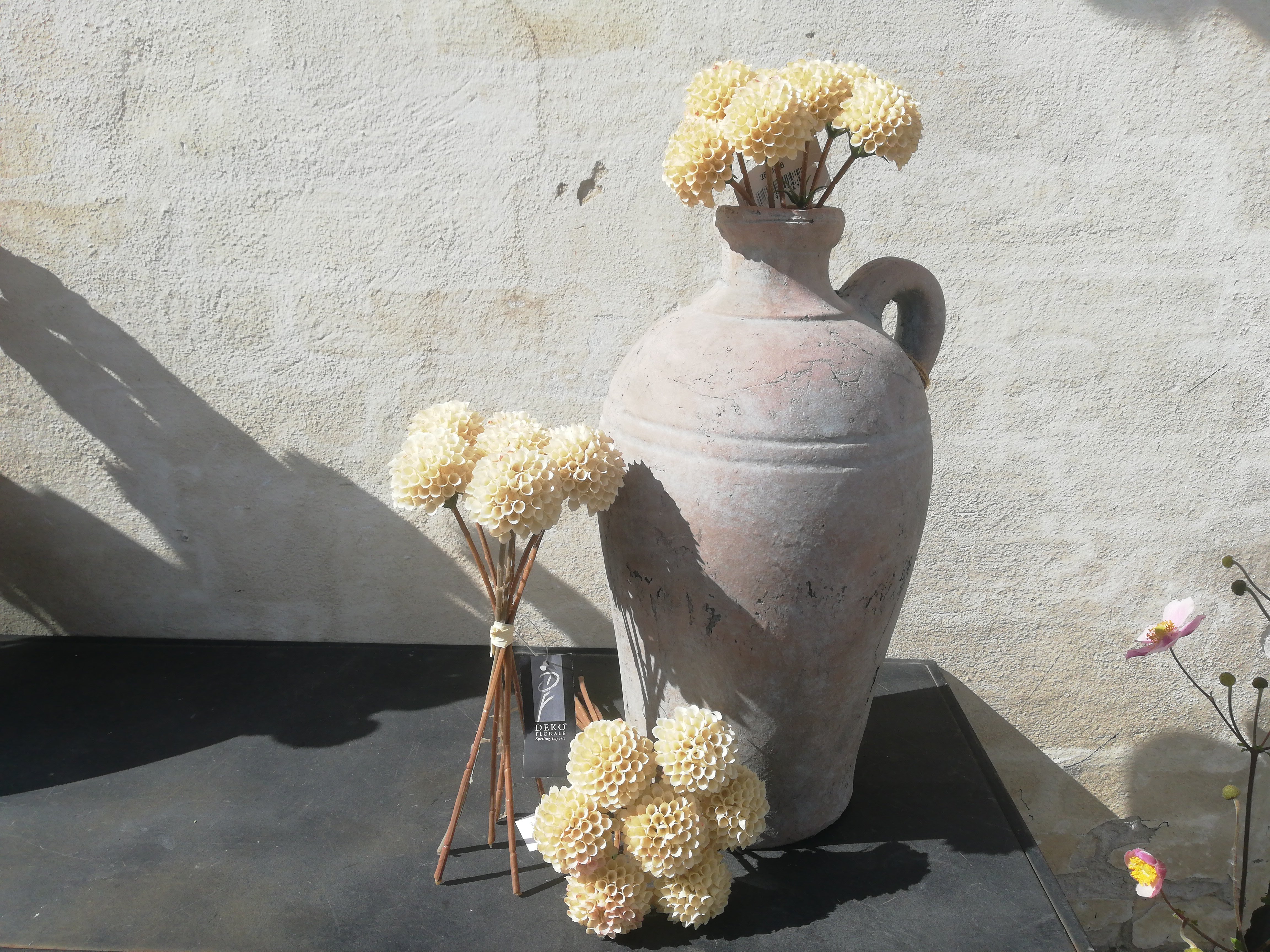 DEKO FLORALE, Dahlia, 7 stilke, 30 cm, beige