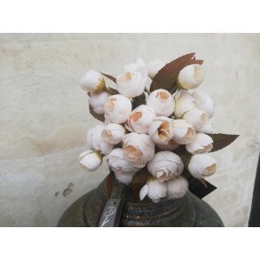 DEKO FLORALE, Buket med roser, 30 cm., cream