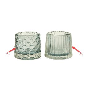 Speedtsberg, Fyrfadsstage, D8x7cm., blgrn