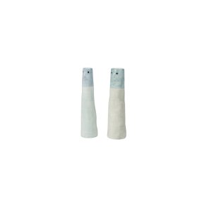 Speedtsberg, Vase med ansigt, turkis, H17 cm.