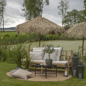 Speedtsberg, Pude med striber, 50 x 50 cm., sort/hvid