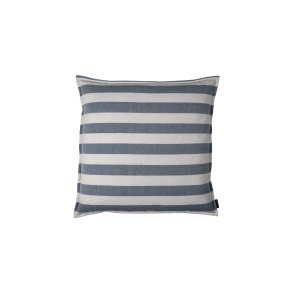 Speedtsberg, Pude med striber, 60 x 60 cm., mrkebl/hvid