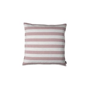 Speedtsberg, Pude med striber, 60 x 60 cm., lyserd/hvid