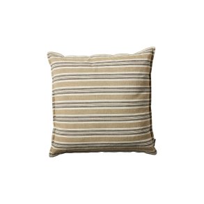 Speedtsberg, Pude med striber, 50 x 50 cm., natur/brun/hvid