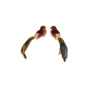 Speedtsberg, Fugl med clips, rdbrun, 2 ass., 21cm.