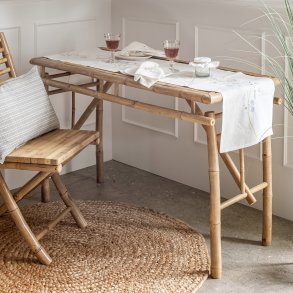 Speedtsberg, Bordlber (hvid), blomster, 35 x 160 cm