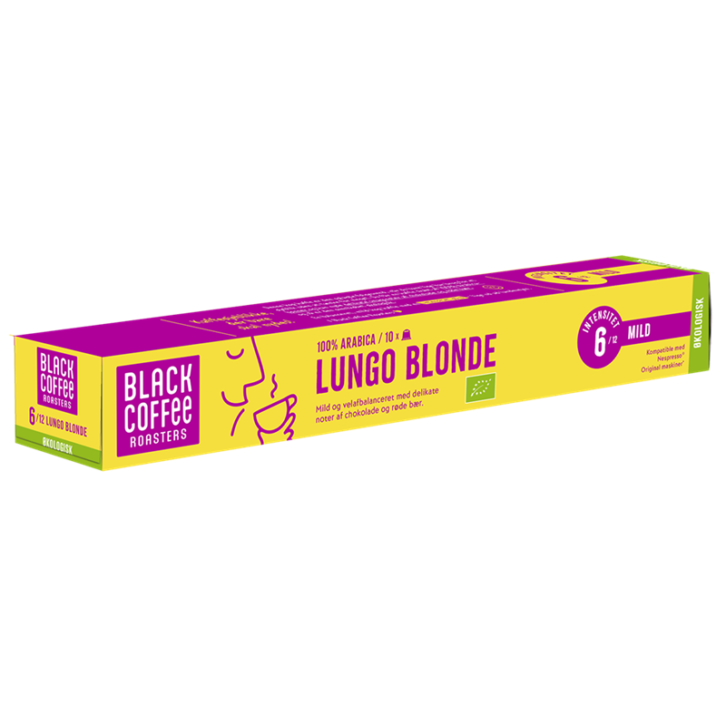 Kaffekapsler, Black Coffee Roasters Lungo Blonde, kologisk